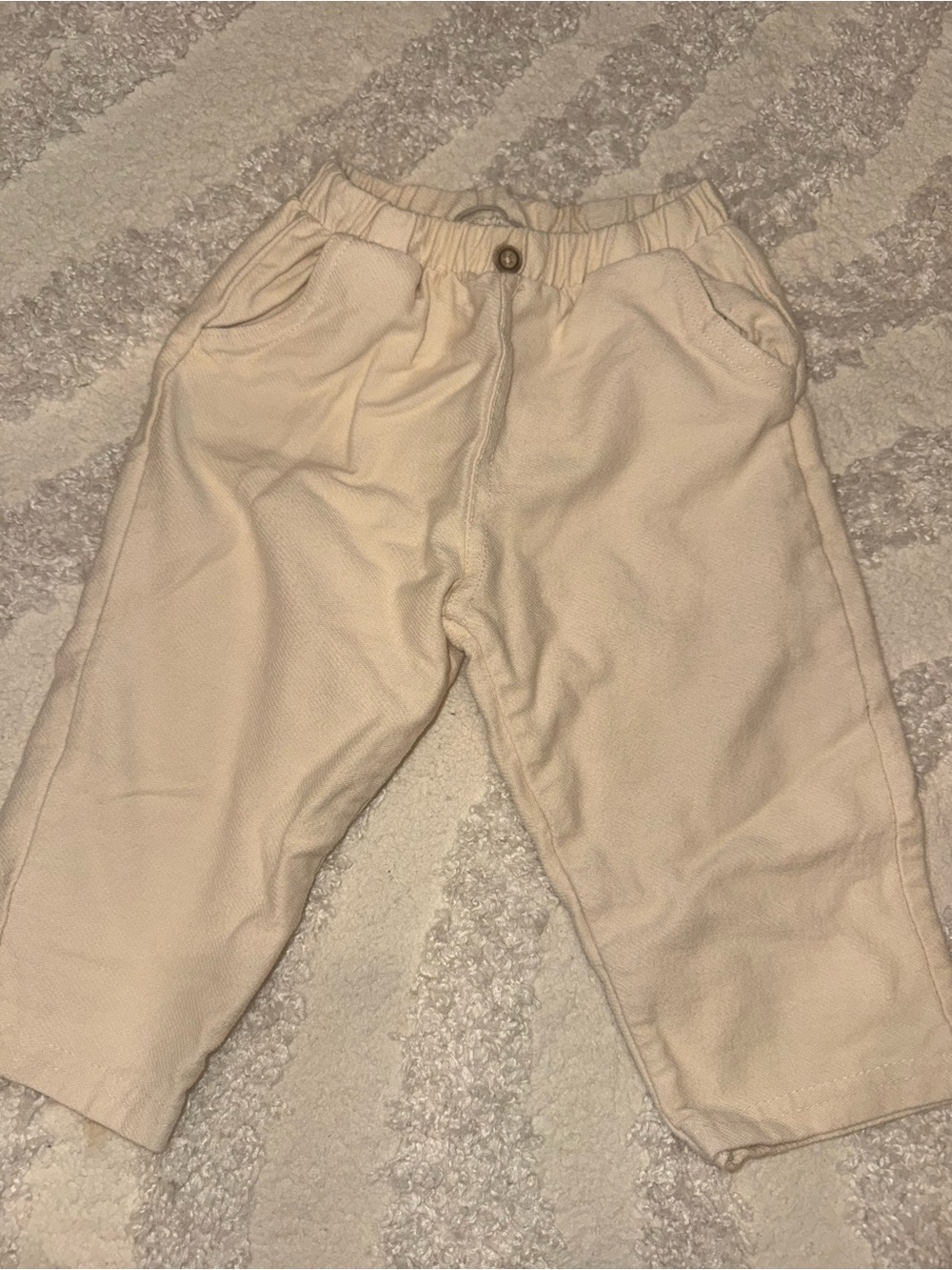 Zara Cream Kids Jogger Pants